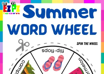 Summer and Beach Word Wheel No1 Free PDF Download